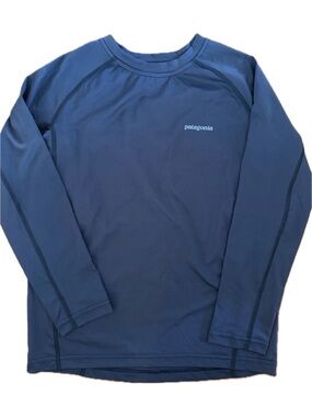 Patagonia Kids' Long-Sleeved Capilene® Silkweight Rashguard - Navy - Size S